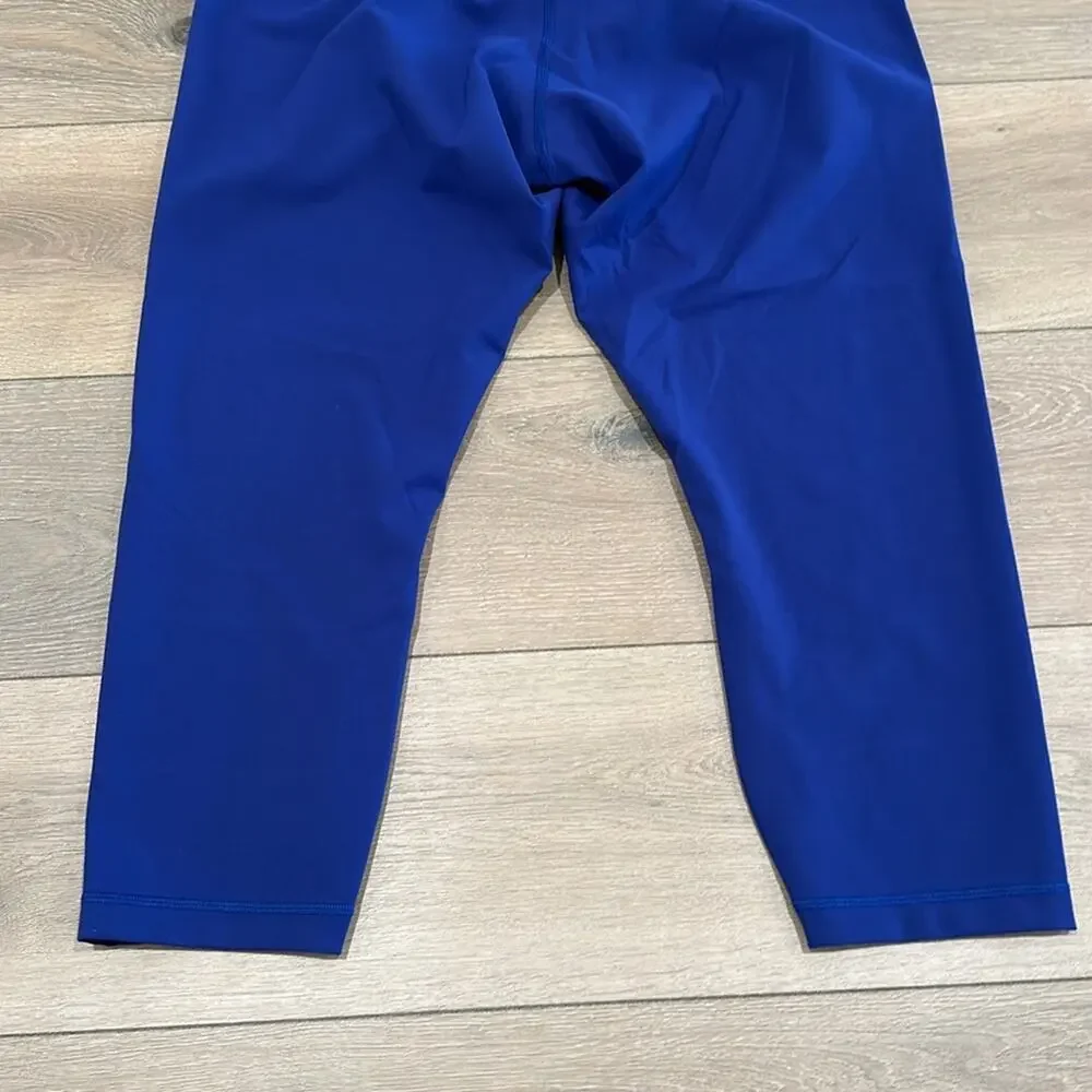 LULULEMON Blue Larkspur Wunder Train High Rise Active‎ Workout Leggings Size 20